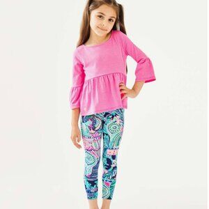 Lilly Pulitzer Girl's Maia Leggings Lookin Sharp NWOT Sz L (8-10)